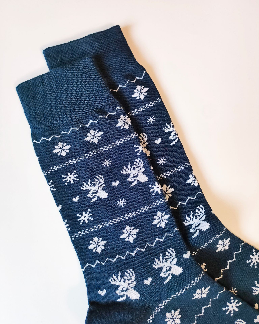 Носки НГ р.37-44 "Happy NY" Узор Олени