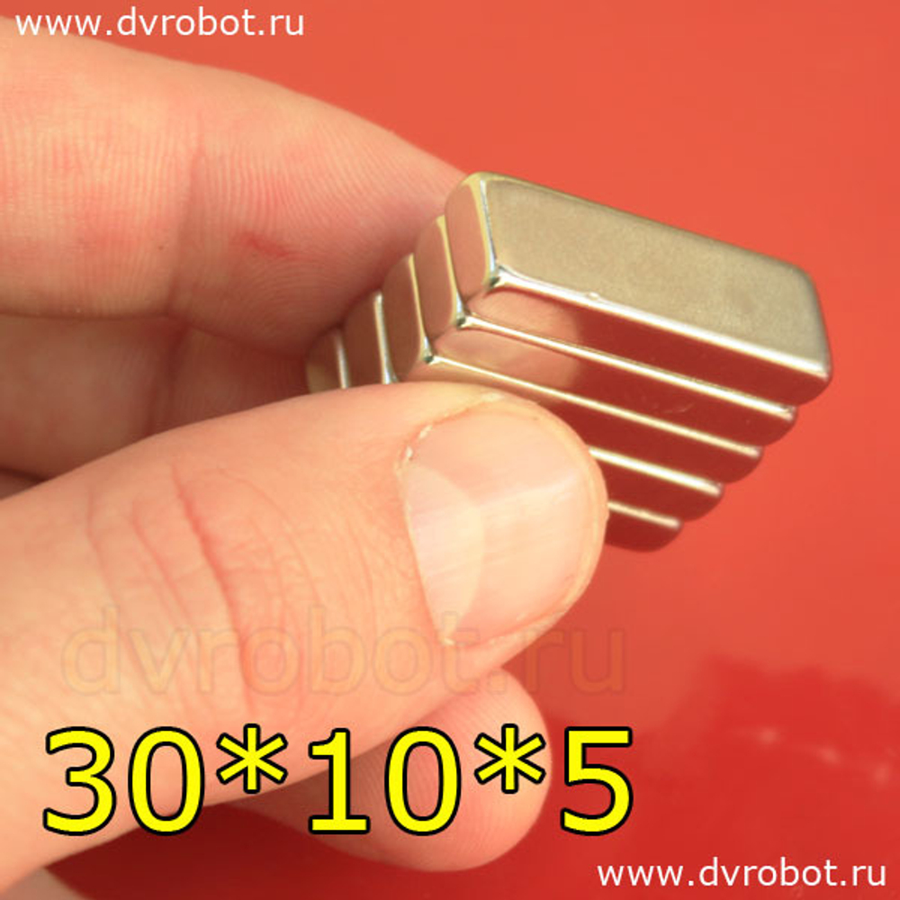 Неодимовый магнит 30х10х5 мм