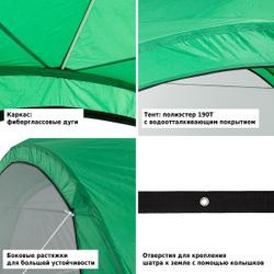 Палатка-шатер Green Glade 1264 4х4х2,65/2м полиэстер