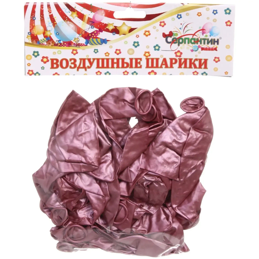 Воздушные шары «Металлик» 25шт 12»/30см розовый