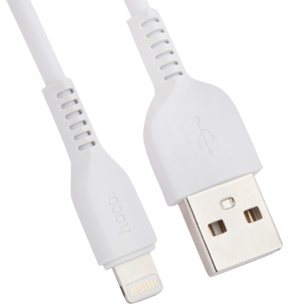 Usb Кабель-зарядка Lightning Hoco X20 Flash 2.0A 1м силиконовый белый