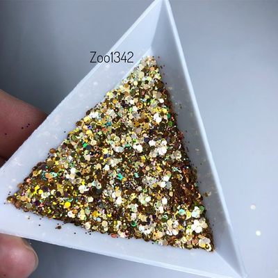 Zoo nail Микс шестигранников "Диско соты" 1342