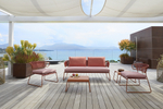 Диван плетеный с подушками Scab Design Lisa Sofa Club, терракотовый