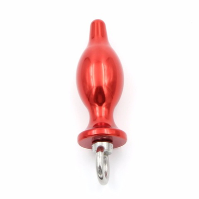 Пробка металл красная с кольцом 10,4х4,5см 47420-2MM