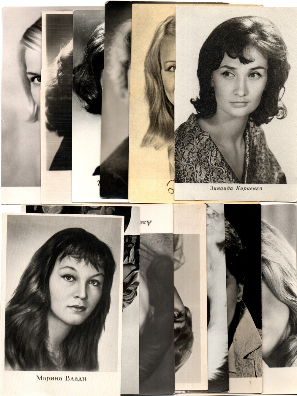 №87 Открытки Артисты и актёры СССР 1960–1970-е г. 25 штук. Чёрно-белые, чистые, без повторов