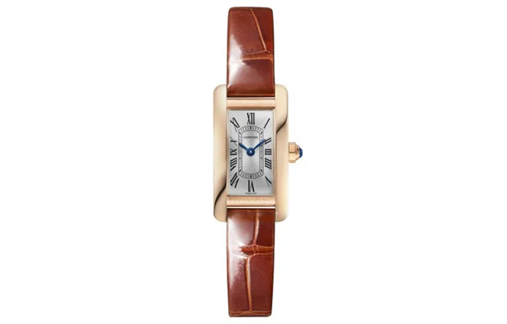 CARTIER TANK DE Quartz Movement 30m Water Resistance Women"s Watch Silver Dial