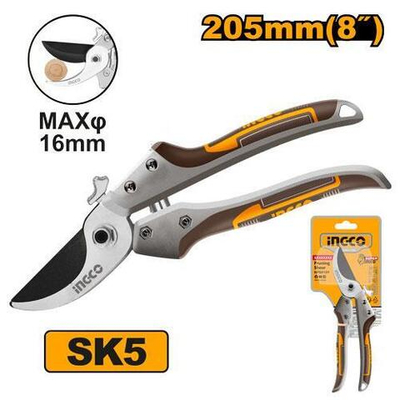 Секатор 205 мм. SUPER INGCO HPS0308 INDUSTRIAL