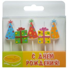 Свечи Подарки, Колпачки 5шт 7см