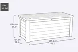 Keter Сундук Деко 630л (Deco deck 630 L Ashwood) светло-коричневый — фото 3