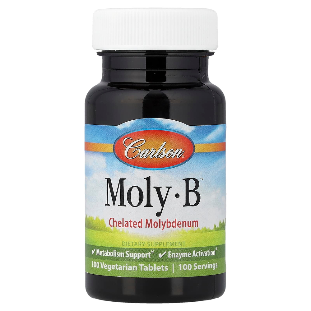 Carlson, Moly-B™, 100 вегетарианских таблеток (500 мкг в 1 таблетке)