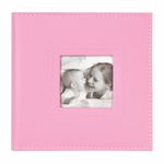 Фотоальбом BRAUBERG "Cute Baby" на 200 фото 10х15 см, под кожу, бумажные страницы, бокс, розовый, 391141