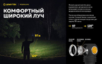 Фонарь ARMYTEK WIZARD C2 WG MAGNET USB ТЕПЛЫЙ/ЗЕЛЁНЫЙ