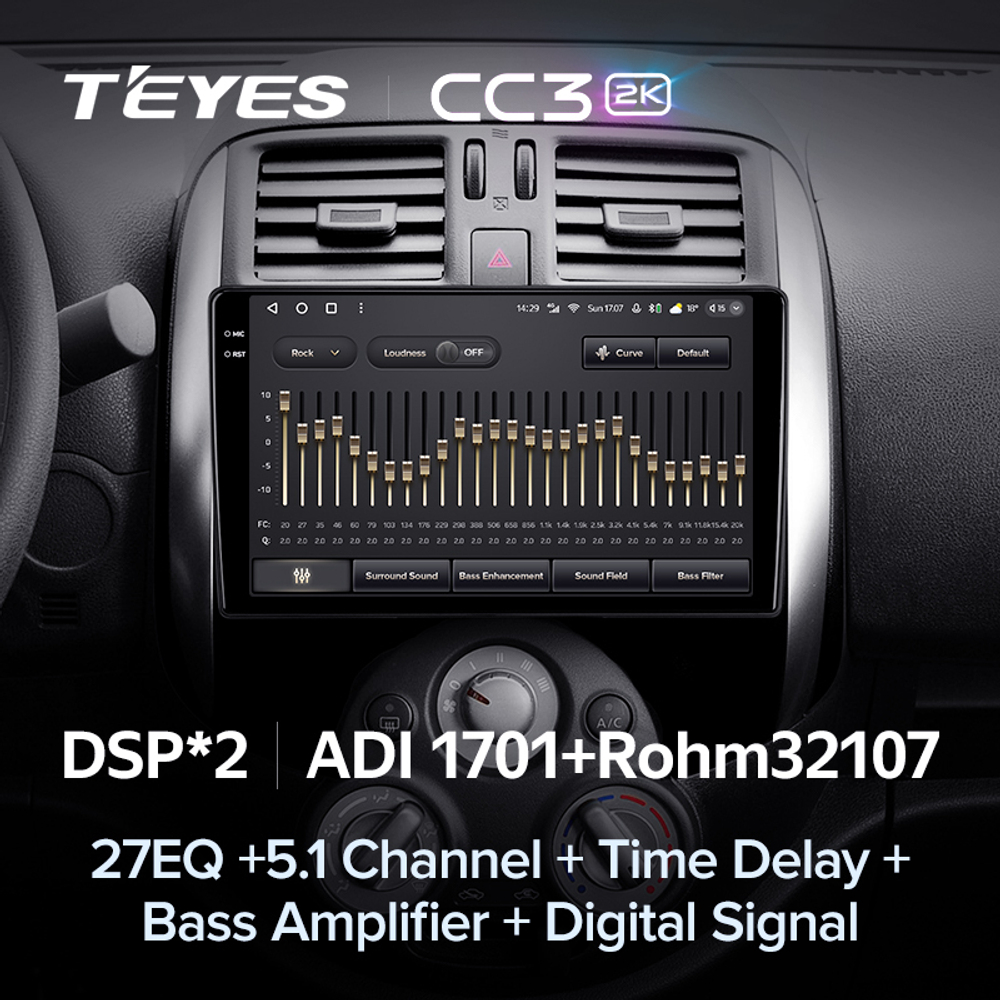 Teyes CC3 2K 9"для Nissan Sunny, Versa 2012-2014