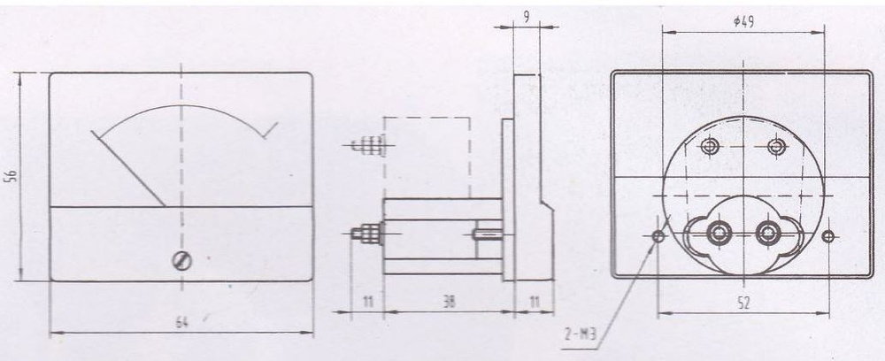 Стрелочный вольтметр 85C1 - 20V