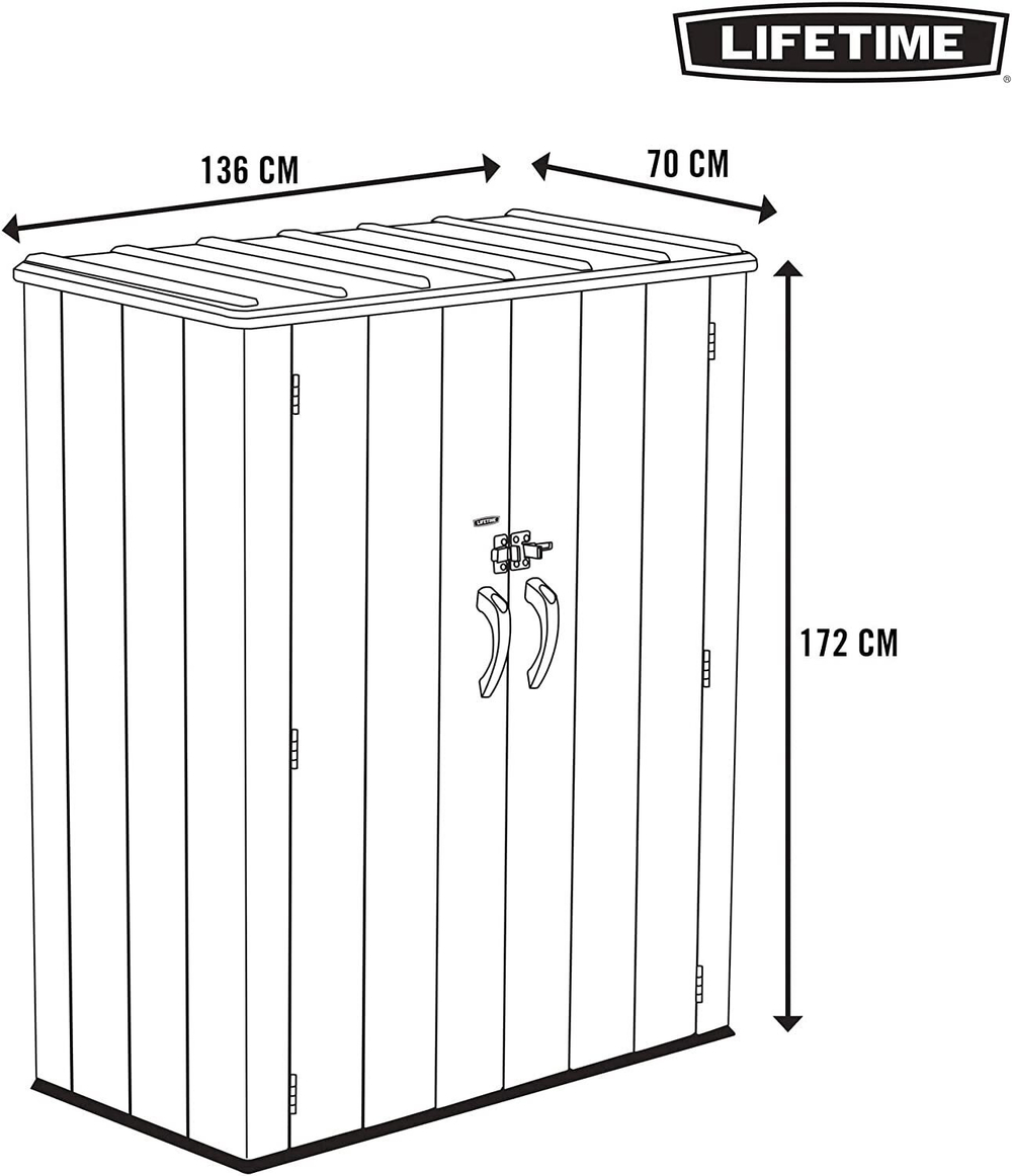 Ящик-шкаф уличный LifeTime Vertical Storage 1450 л