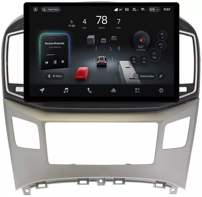 Магнитола для Hyundai H1, Grand Starex 2015-2022 (ШГУ монохром) - Teyes CC4-PRO монитор 13" 2K QLED на Android 13, Быстрейшая, Snapdragon 778G, ИИ, CarPlay, DSP, 4G SIM-слот