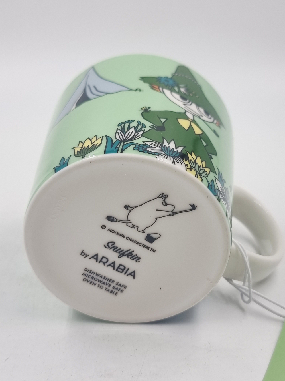 Moomin Кружка Arabia "Snufkin", светло-зеленого цвета, фарфор Vitro, 300 мл (из Финляндии)
