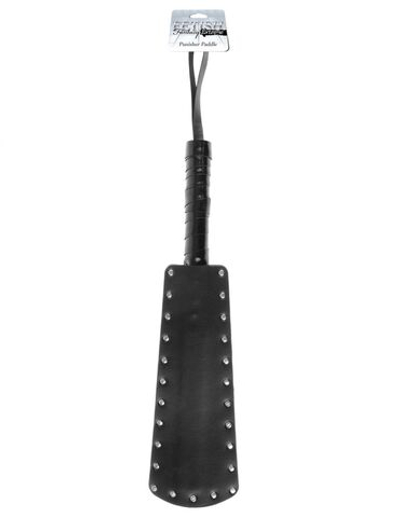 Шлепалка Punisher Paddle с клёпками - 50,8 см. (Цвет: черный)
