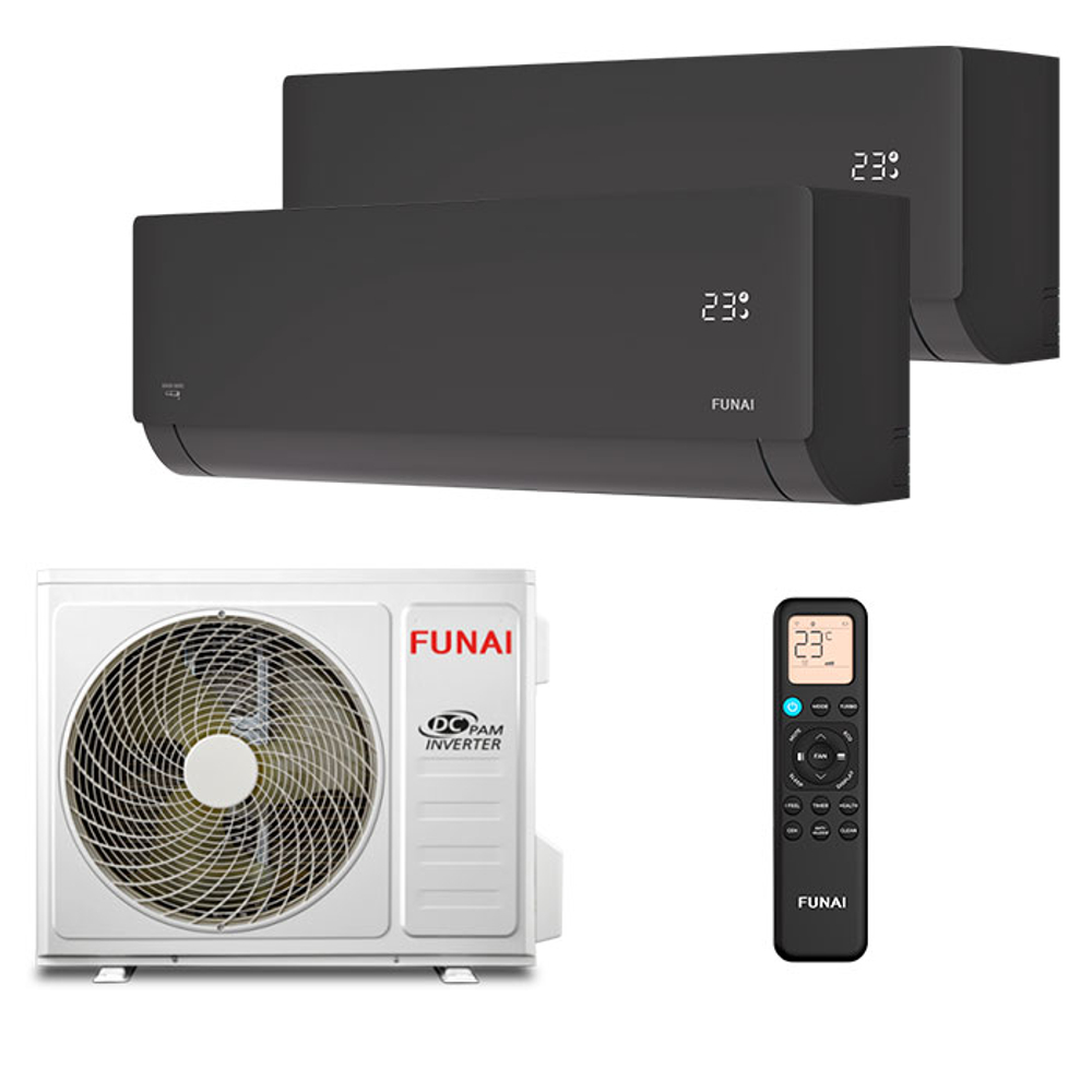 Мультисплит система на 2 комнаты Funai RAM-I-SNN30HP.W02/S x 2 / RAM-I-2SKG40HP.02/U