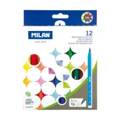 Flomaster \ фломастер Box 12 fine tip fibrepens