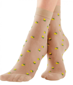 Капроновые носочки с лимончиками Lemon Anklets (Размер: S-M-L) (Цвет: телесный)