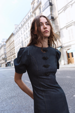 ДЖИНСОВОЕ МИНИ-ПЛАТЬЕ Z1975 С ДЕКОРАТИВНЫМИ ПУГОВИЦАМИ — ZARA