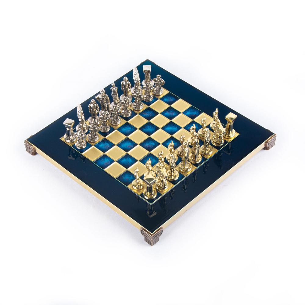 nan METAL CHESS SPARTAN WARRIORШахматы Воины Manopoulos Синий / Золотой / Серебряный
