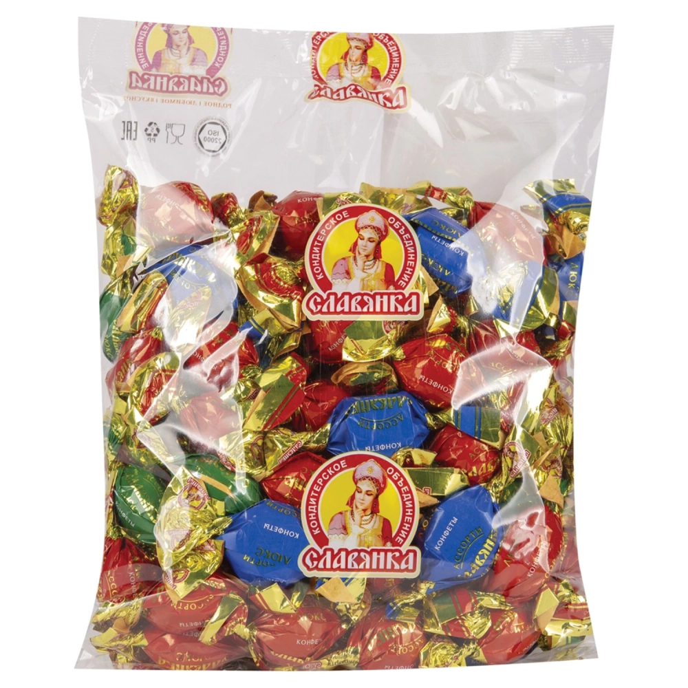 Конфеты Ассорти Славянка Люкс шоколадные, 1 кг