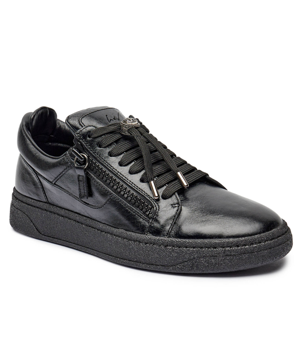 Кожаные кроссовки Giuseppe Zanotti - черный(RU40019)