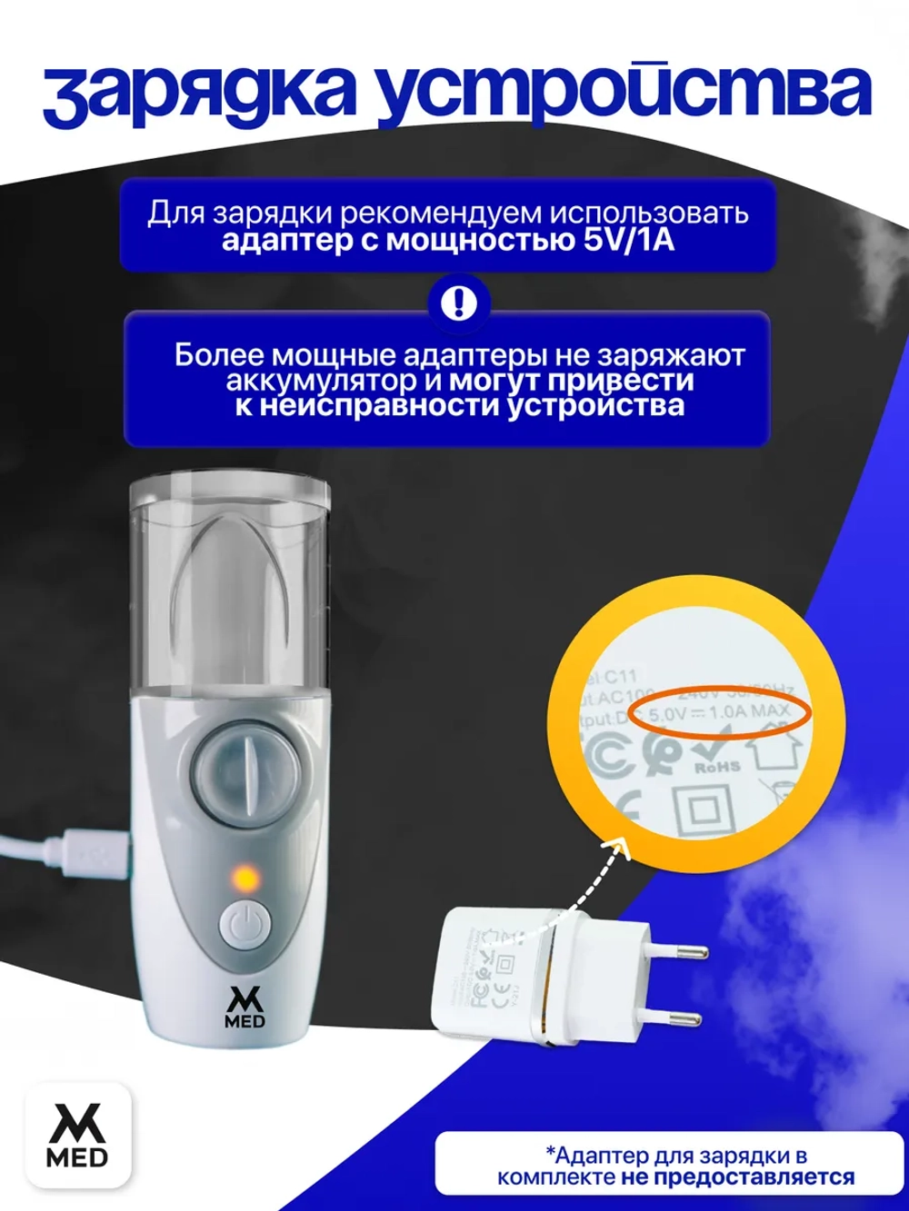 Небулайзер аккумуляторный MESH с принадлежностями