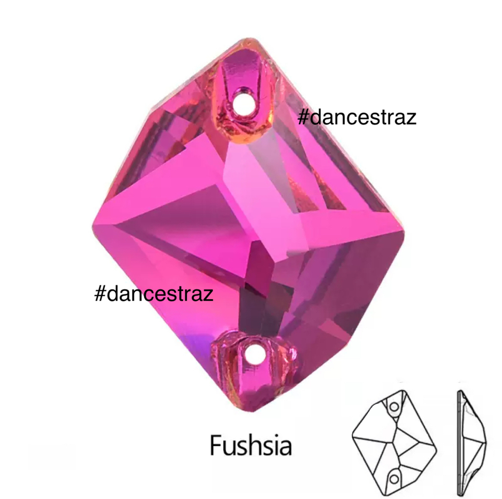 Стразы пришивные, Cosmic, Fuchsia, 502, 16*20mm, (45 ea/pkg), 5A+, (F2)
