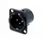Neutrik NC3MD-L-BAG-1 панельный разъем XLR male черненый корпус