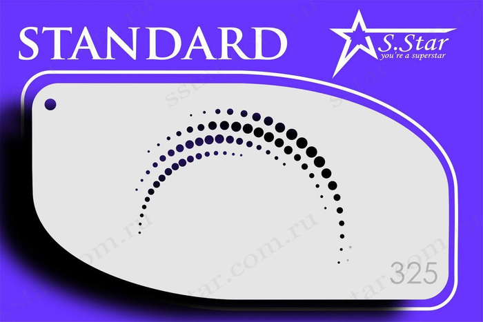 Трафарет для аквагрима S.STAR 325 Точки
