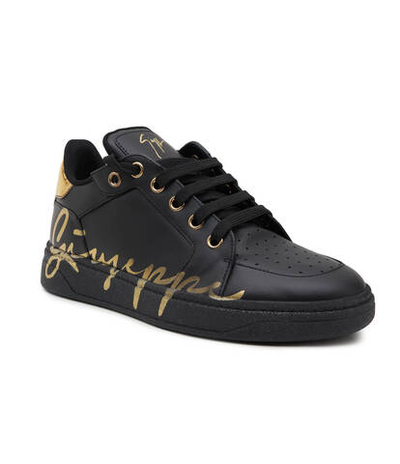 Кожаные кроссовки sop lav.majestic/buc power Giuseppe Zanotti - черный(RM40006)