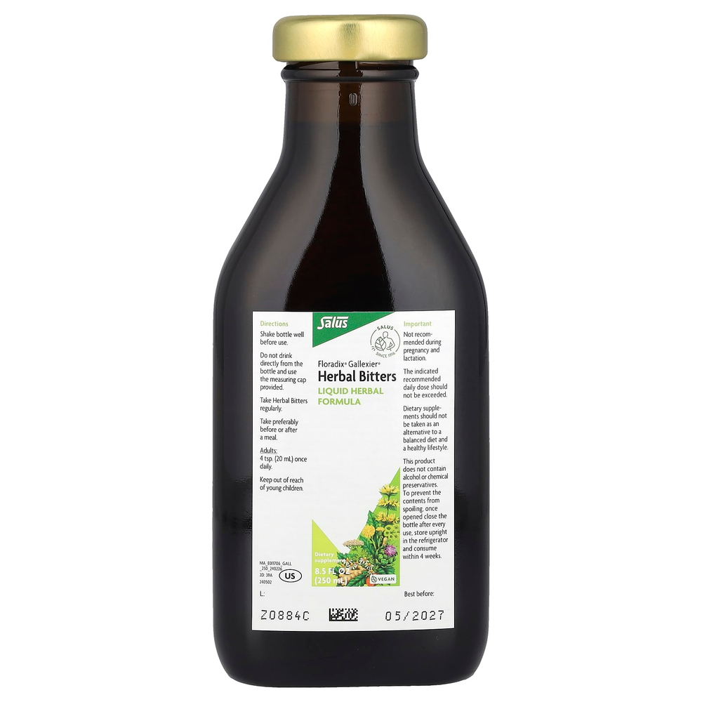 Floradix, Gallexier® травяная горькая настойка, 250 мл (8,5 жидк. Унции)