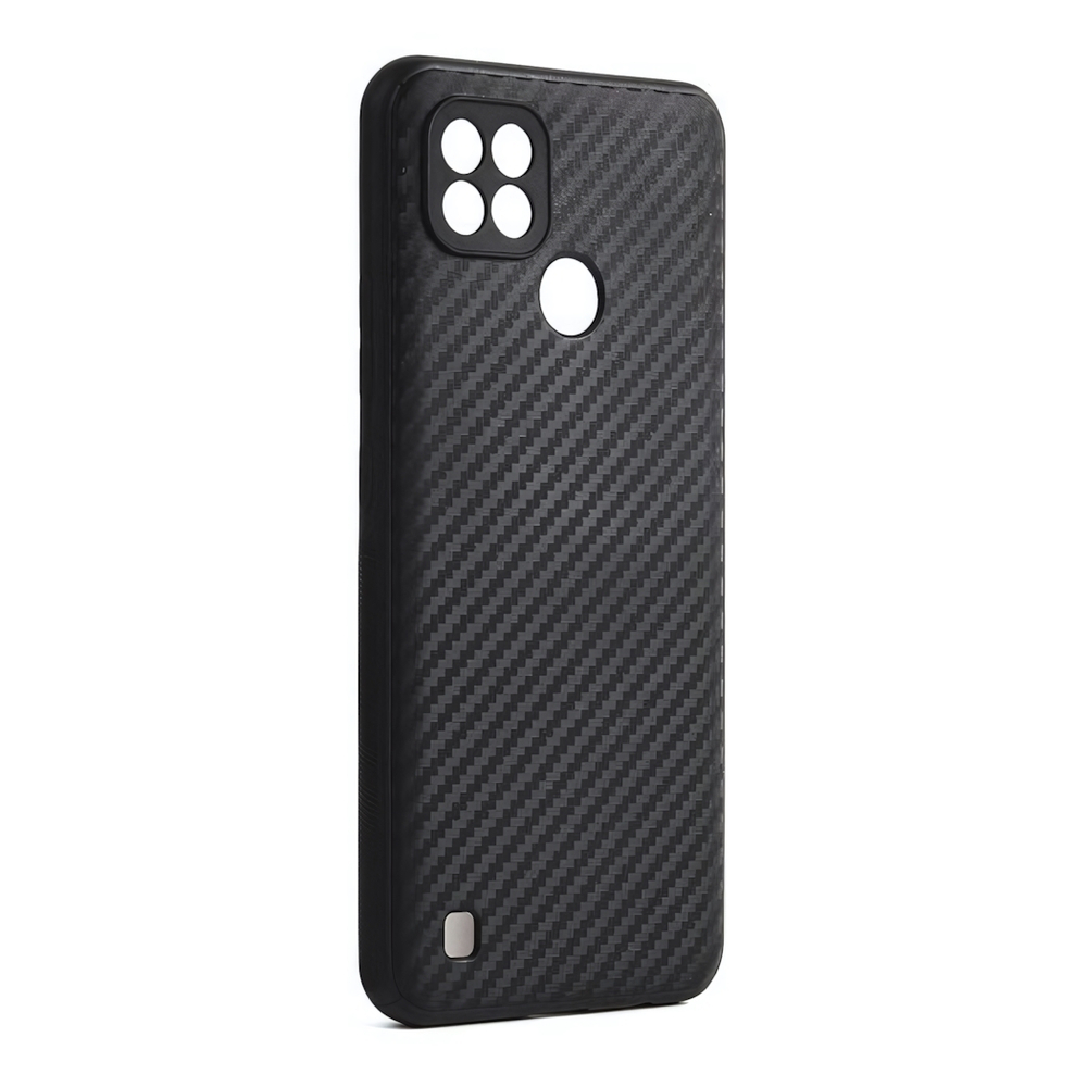 Чехол ТПУ карбон для Realme C21, 011068 Черный