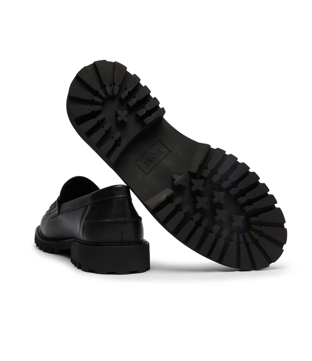 Кожаные мокасины richayl mocc BOSS BLACK - черный(50523092)