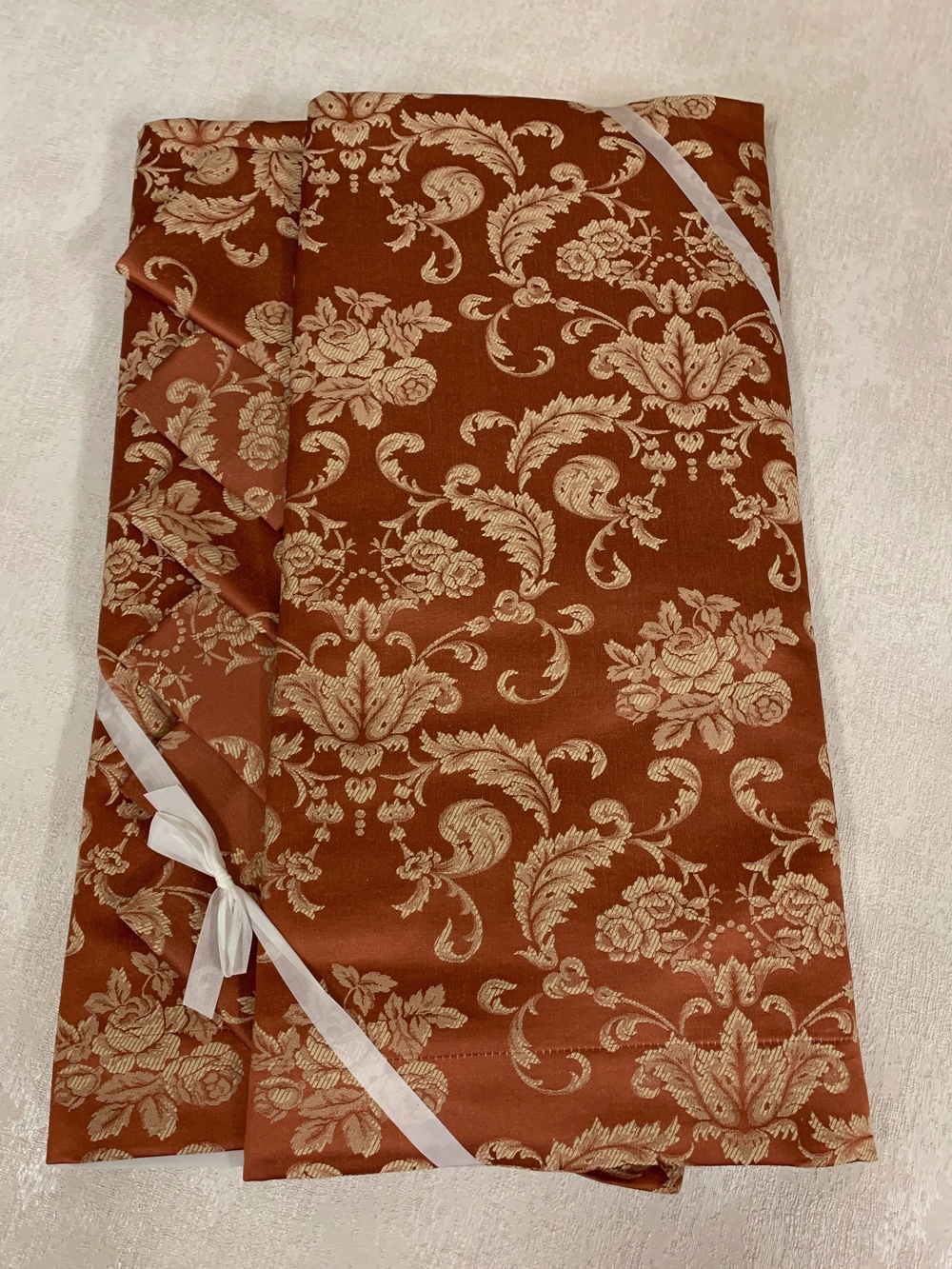 Скатерть 170х280 и 12 салфеток Gamba 9283 Mattone кирпичная