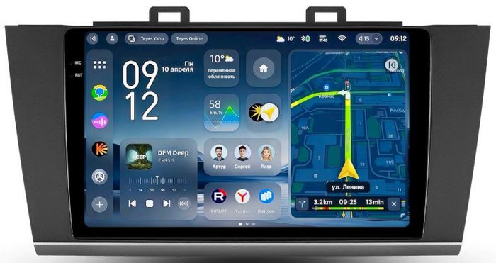 Магнитола для Subaru Legacy 6, Outback 5 2014-2020 - Teyes CC4-PRO монитор 9.5" 2K QLED на Android 13, Быстрейшая, Snapdragon 778G, ИИ, CarPlay, DSP, 4G SIM-слот