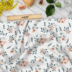 Ткань шифон изящные цветочные композиции