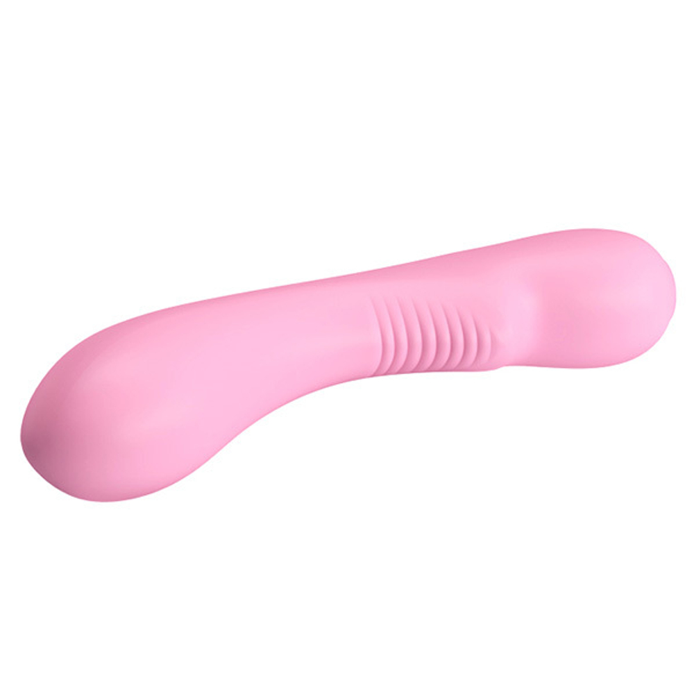 Нежно-розовый изогнутый вибратор 19см Pretty Love Matt BI-014667