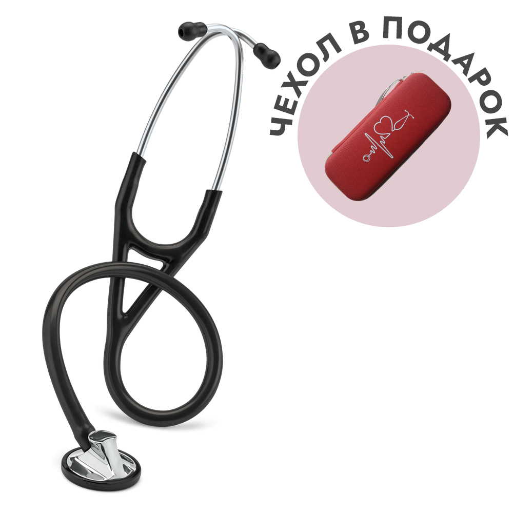 Стетоскоп Littmann Master Cardiology, черный, стальная акустическая головка (2160)