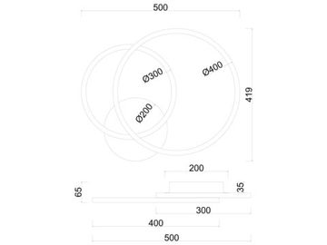 Потолочный светодиодный светильник 120W 3000К/4200K/6500К A2211PL-2BK чёрный Sierra Arte Lamp
