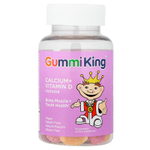 GummiKing, кальций и витамин D для детей, 60 жевательных таблеток