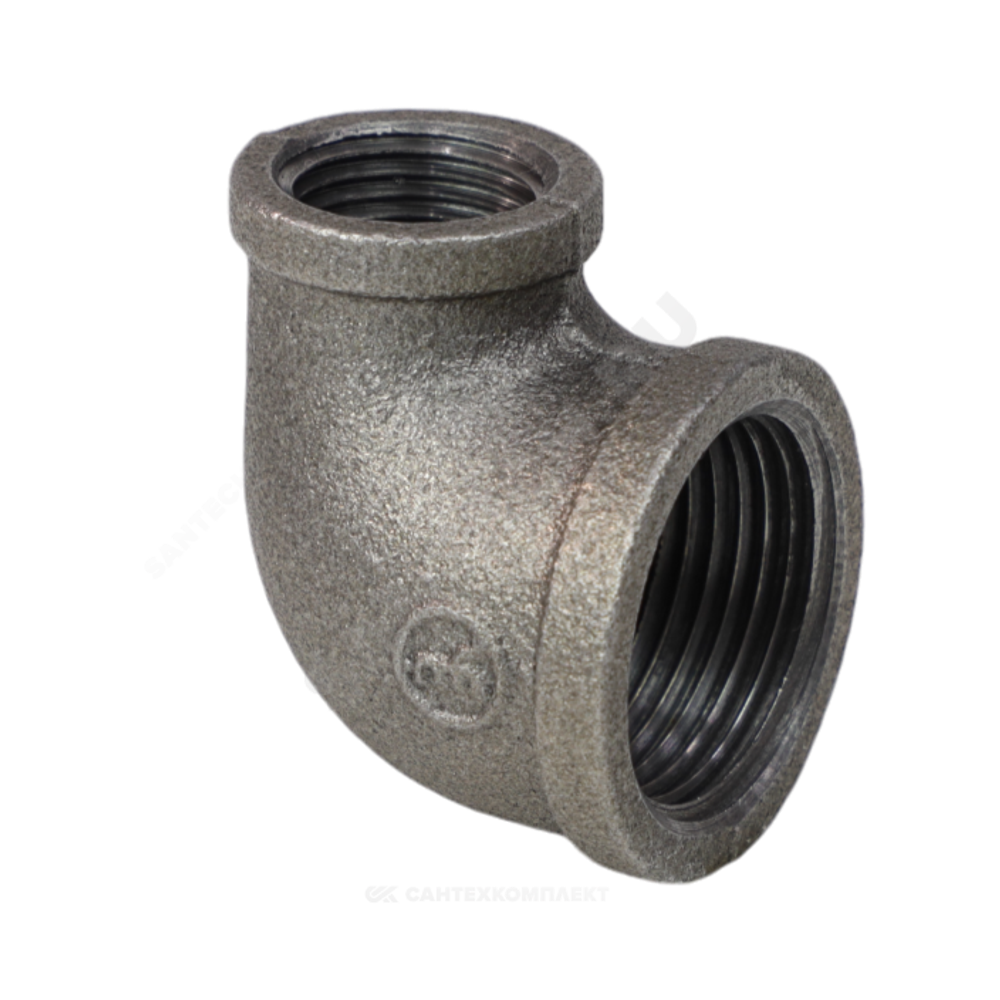Угольник переходной чугун Ду 25х20 (1"х3/4") ВР/ВР Fittex PLUS
