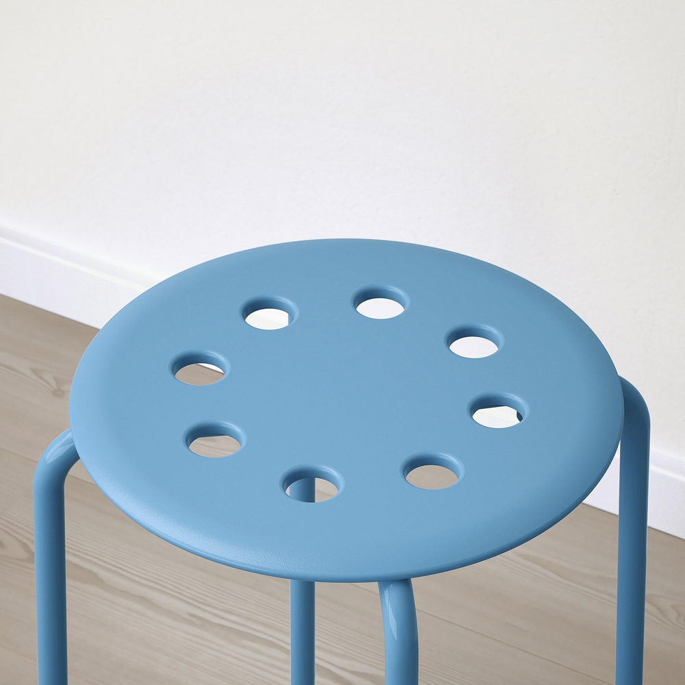 IKEA MARIUS  (ИКЕА МАРИУС)  -  Табурет - синий 45 см