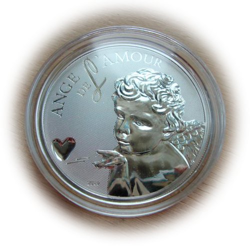 Камерун 1000 франков 2010 Ангел любви Серебро