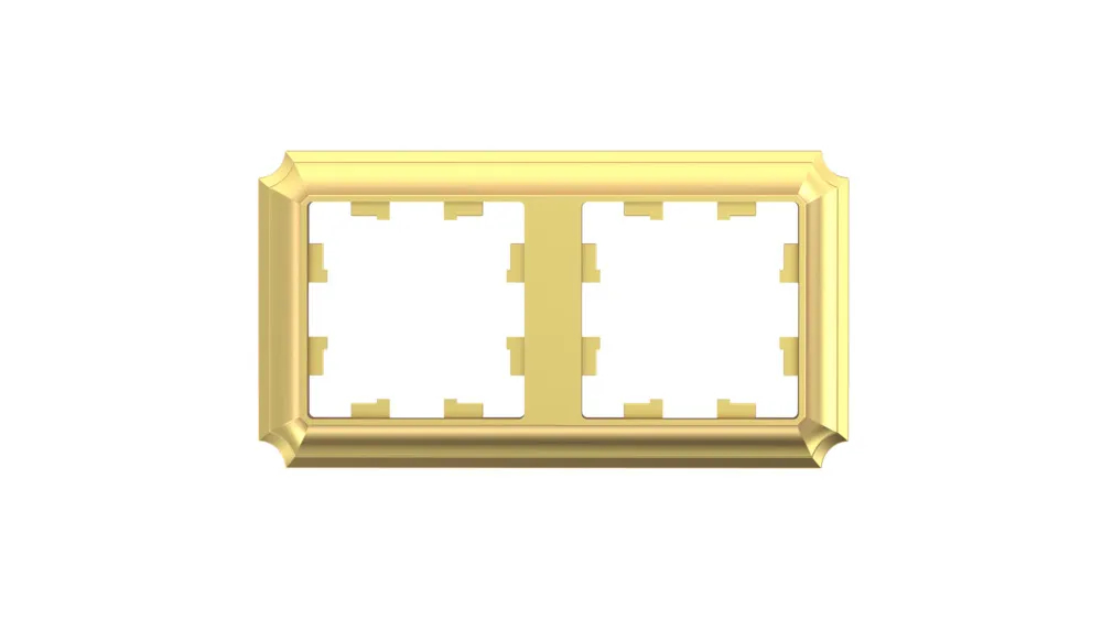ATLASDESIGN ANTIQUE 2-постовая РАМКА, универсальная, ЗОЛОТО
