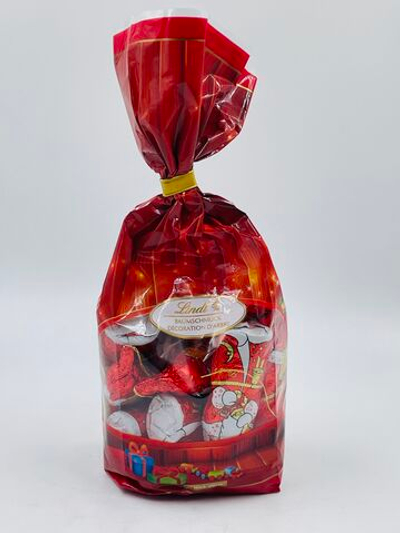 Lindt Набор шоколадных ёлочных украшений мини Деды морозы, 120 г, в 1 уп. 12 фигурок (Германия)