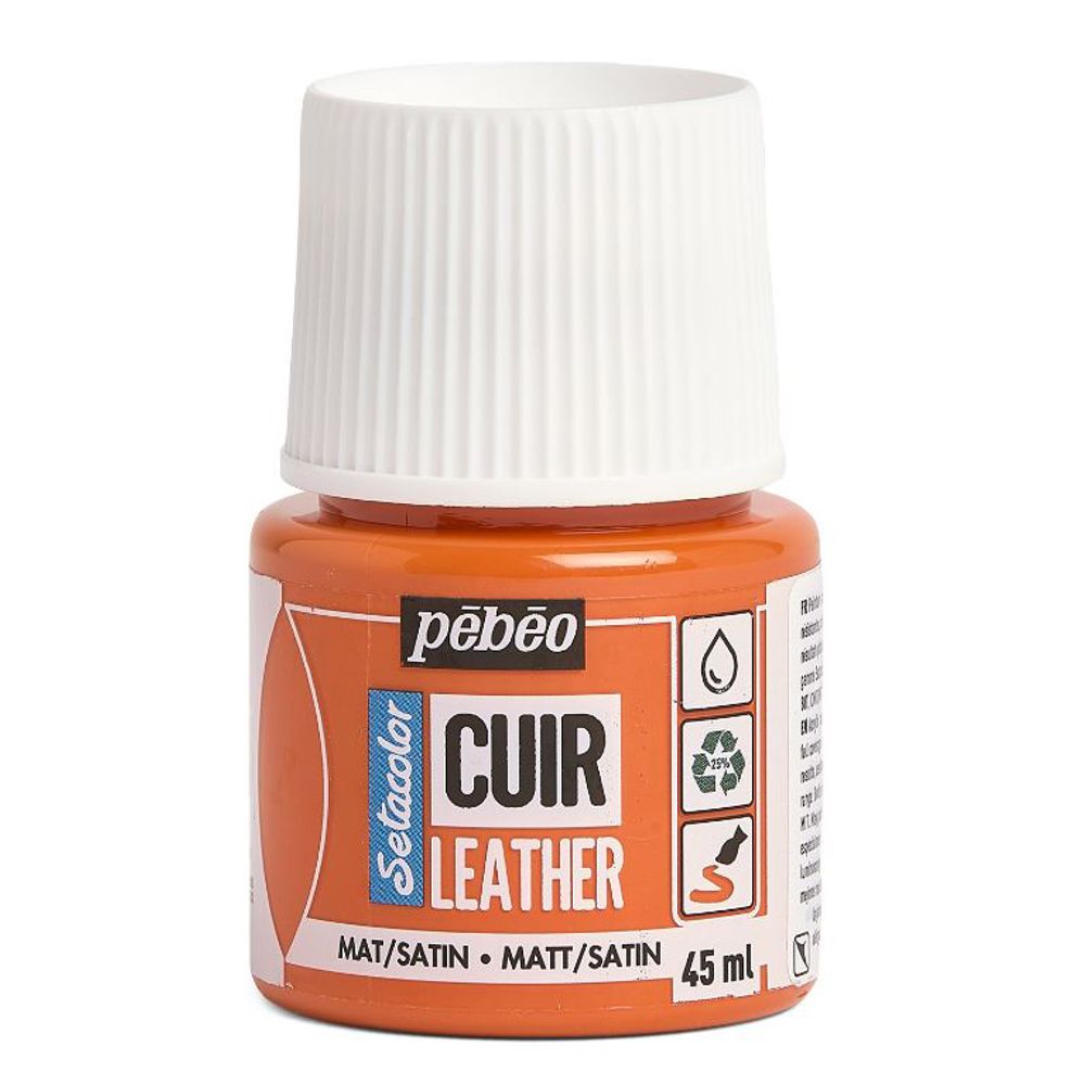 Краска по коже Setacolor 45 мл, 295604 Оранжевый, Pebeo, 295604